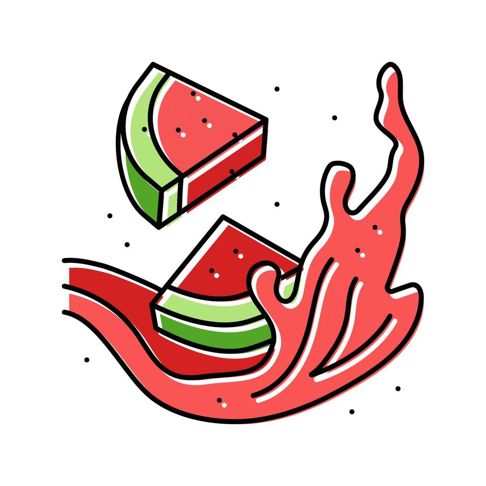 Spritzen Wassermelone Farbe Symbol Vektor Illustration