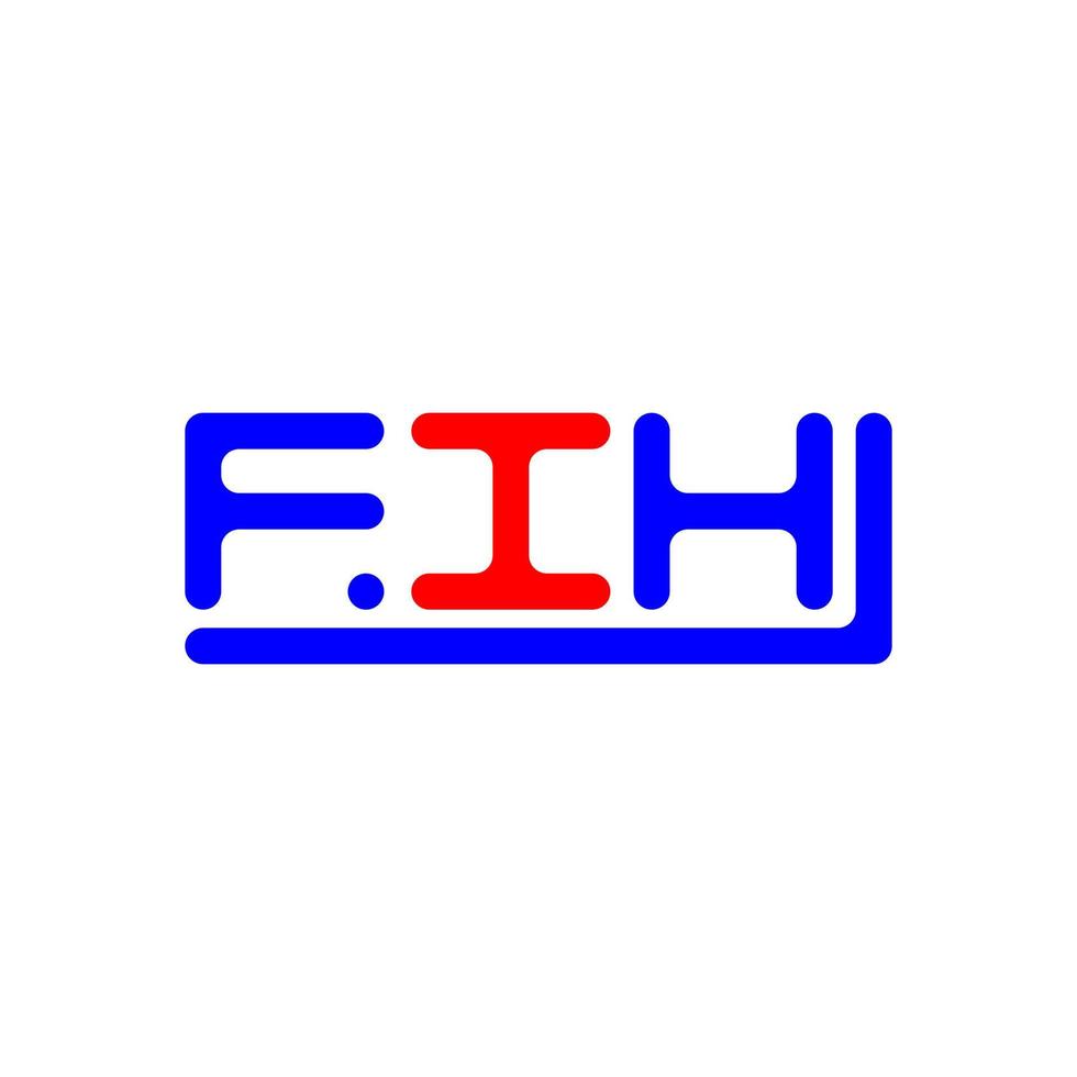 fih brev logotyp kreativ design med vektor grafisk, fih enkel och modern logotyp.