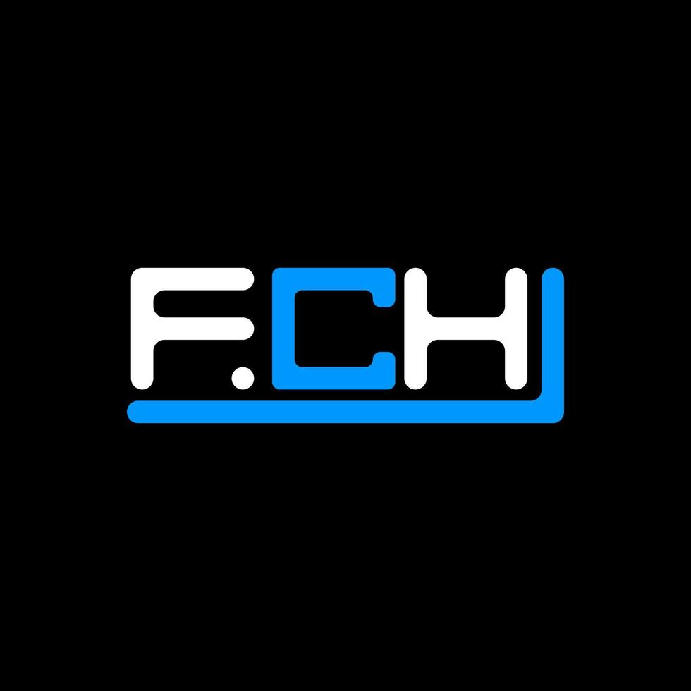 fch Brief Logo kreativ Design mit Vektor Grafik, fch einfach und modern Logo.