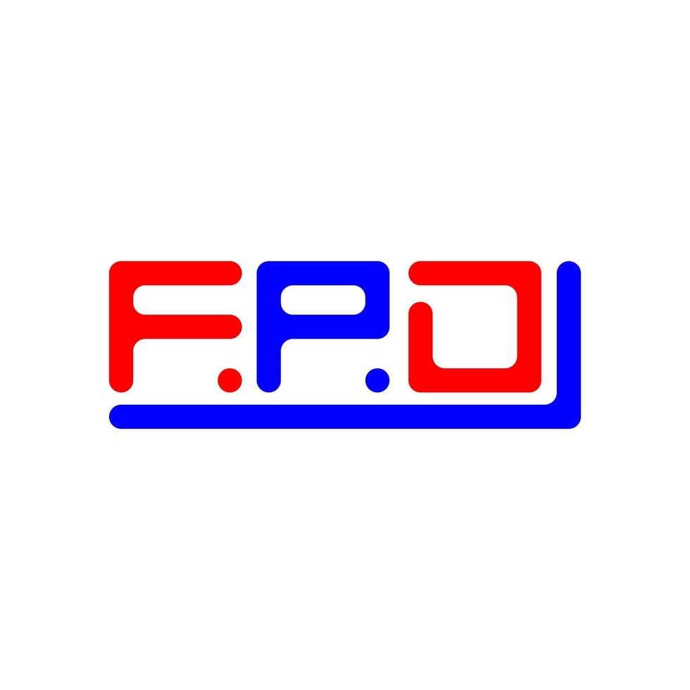 fpd Brief Logo kreativ Design mit Vektor Grafik, fpd einfach und modern Logo.
