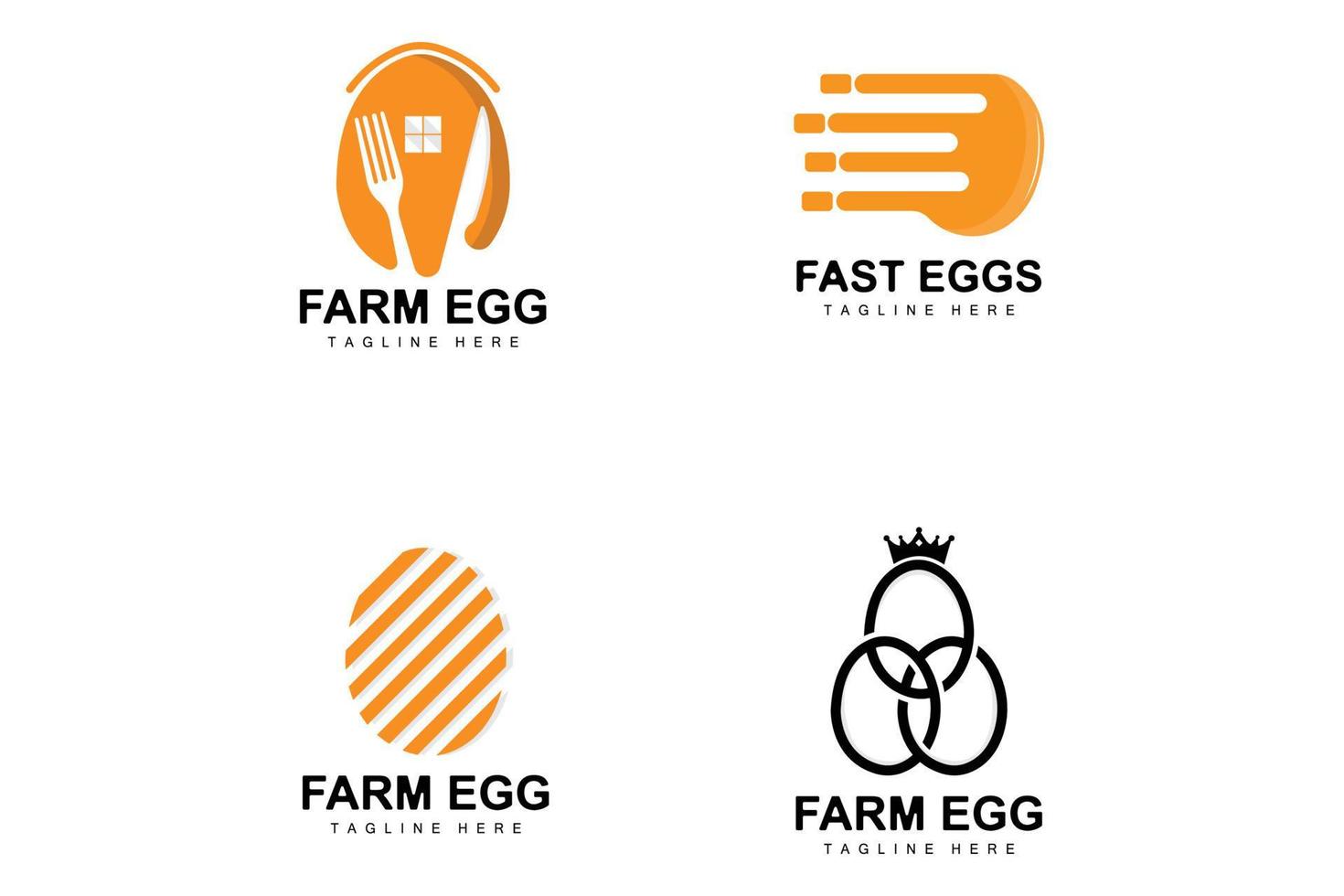 ei-logo, eierfarm-design, hühnerlogo, asiatischer essensvektor vektor