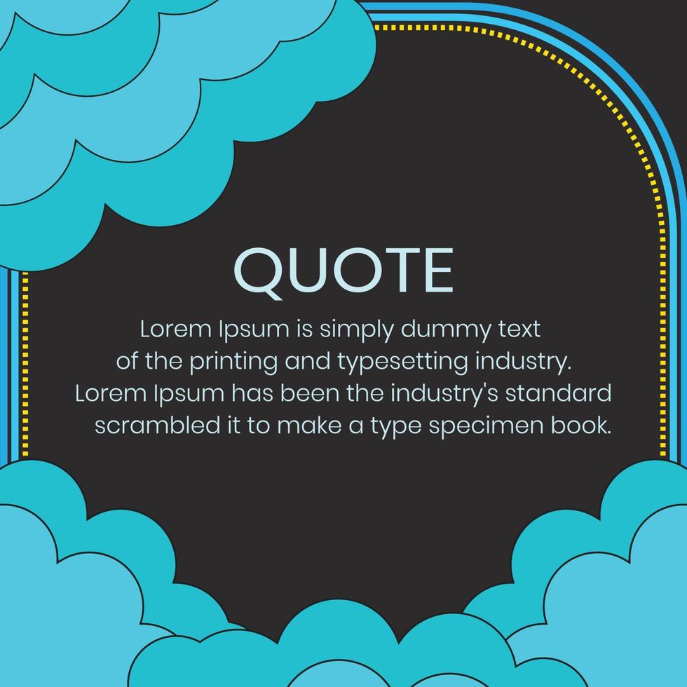 tom och aqua blå abstrakt Citat mall.citat tömma Tal bubblor, citat ramar mallar ram låda tömma Plats, geometrisk design för social media posta, banderoll, affisch vektor bakgrund