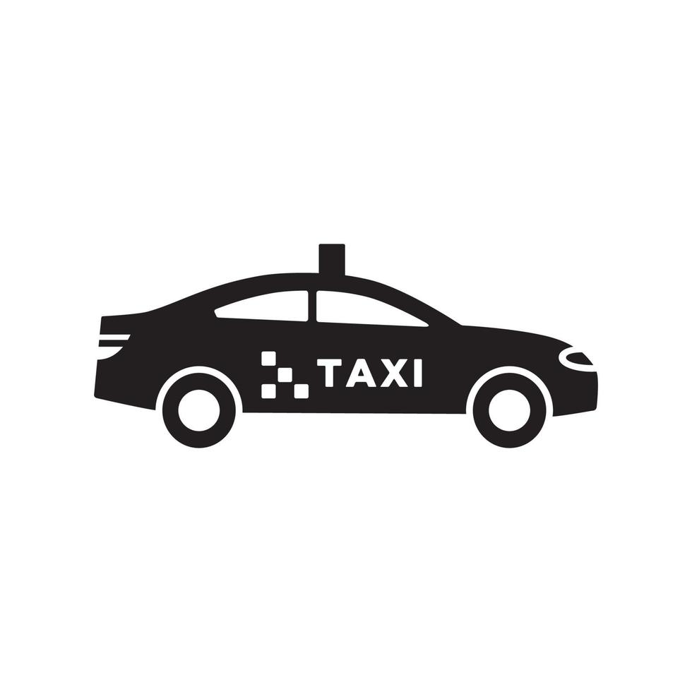 taxi ikon vektor logotyp mall