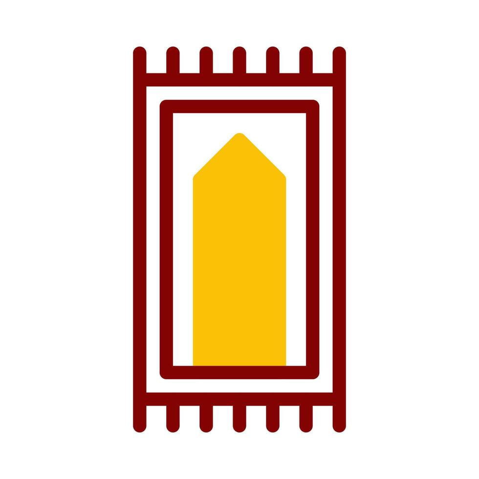 matta ikon duotone röd gul stil ramadan illustration vektor element och symbol perfekt.