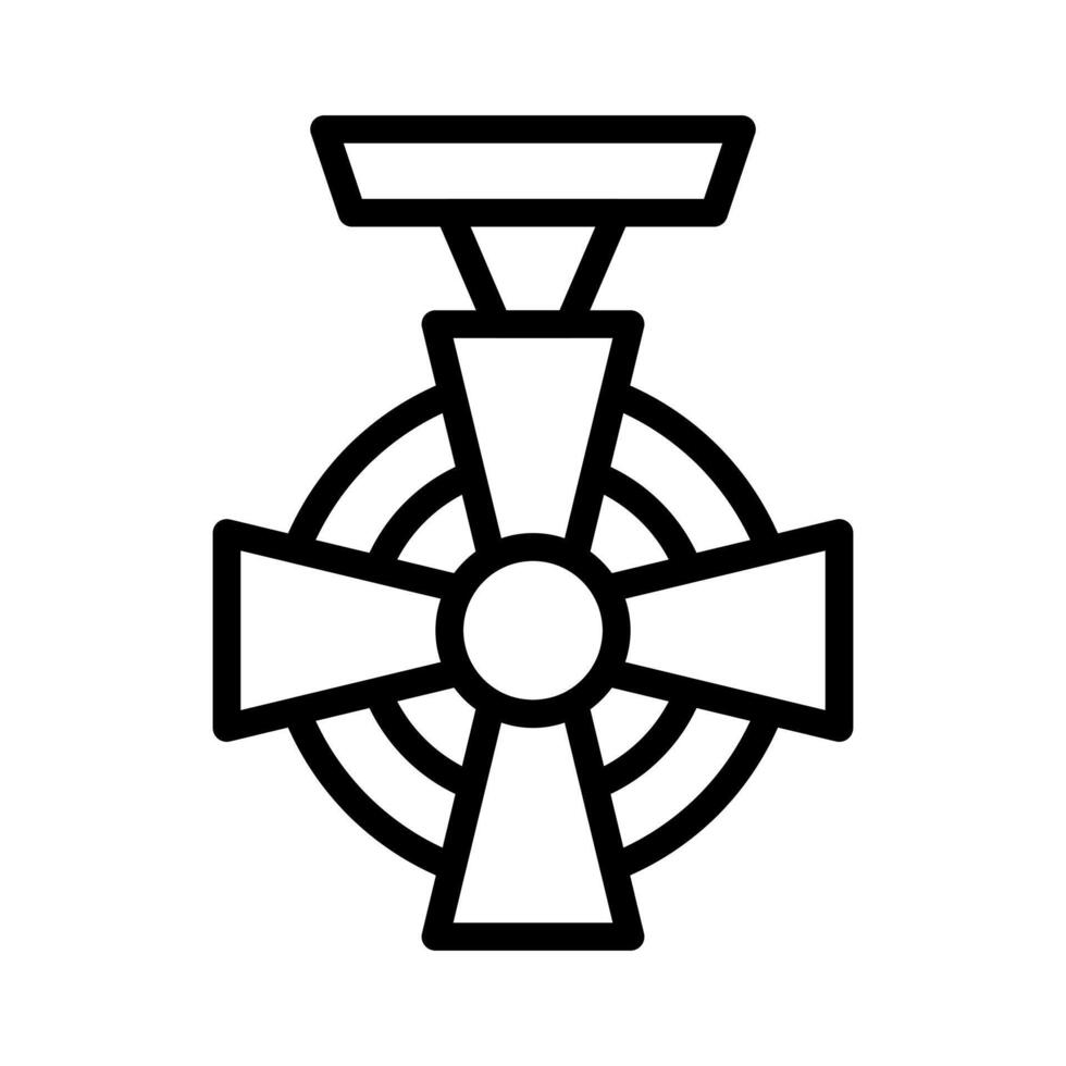 Medaille Symbol Gliederung Stil Militär- Illustration Vektor Heer Element und Symbol perfekt.