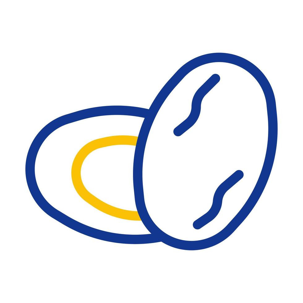 kurma handflatan ikon duofärg blå gul stil ramadan illustration vektor element och symbol perfekt.