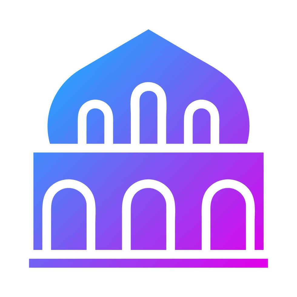 Moschee Symbol solide Gradient lila Stil Ramadan Illustration Vektor Element und Symbol perfekt.