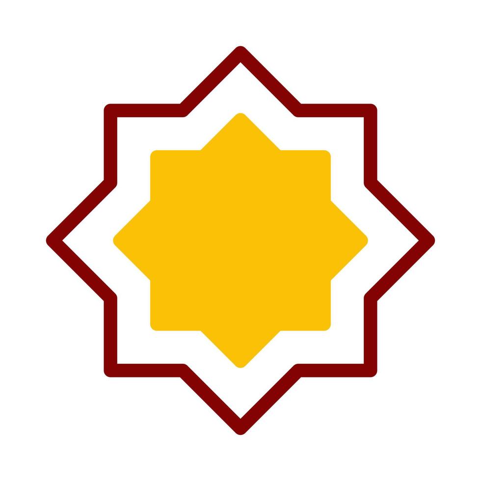 Dekoration Symbol Duotone rot Gelb Stil Ramadan Illustration Vektor Element und Symbol perfekt.