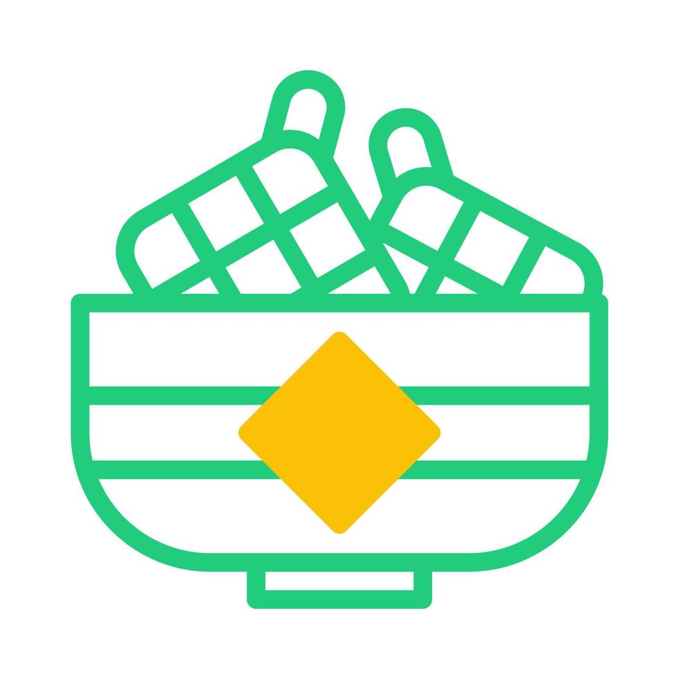 kurma ikon duotone grön gul stil ramadan illustration vektor element och symbol perfekt.