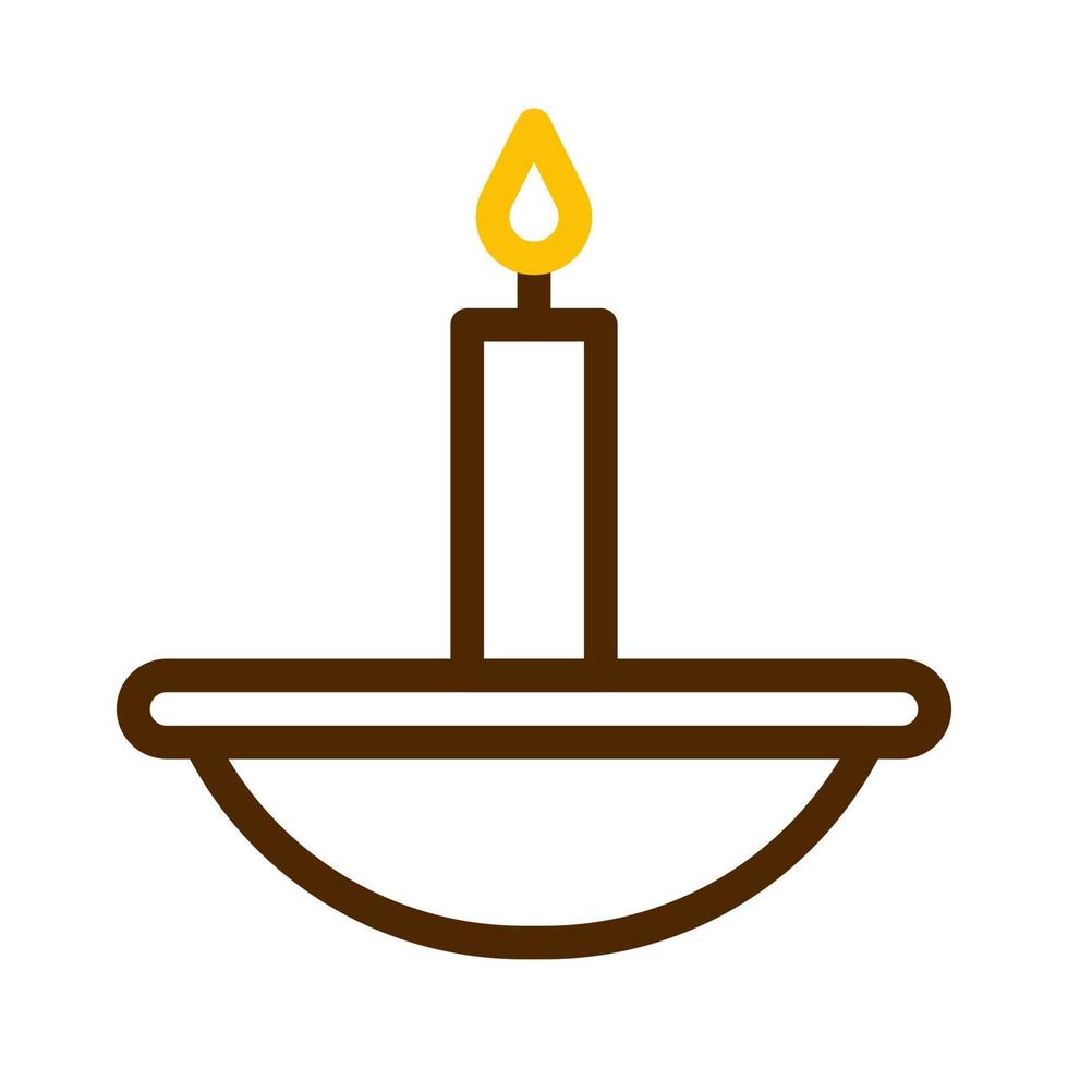 ljus ikon duofärg brun gul stil ramadan illustration vektor element och symbol perfekt.