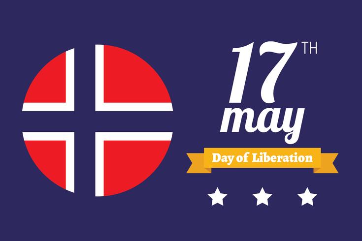 Norwegischer Tag der Befreiung Hintergrund vektor