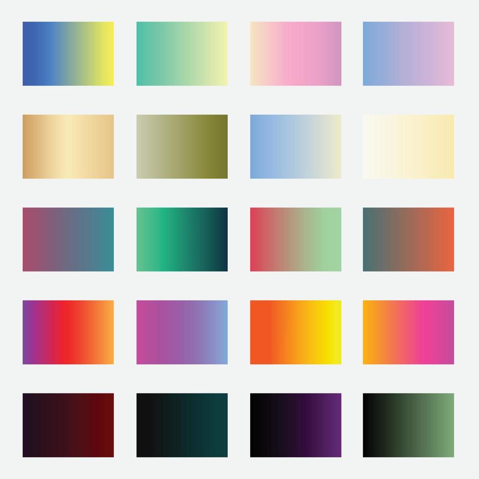 Gradient Farbe Palette isoliert auf Weiß Hintergrund vektor