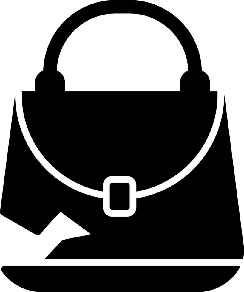 bruten handväska vektor ikon