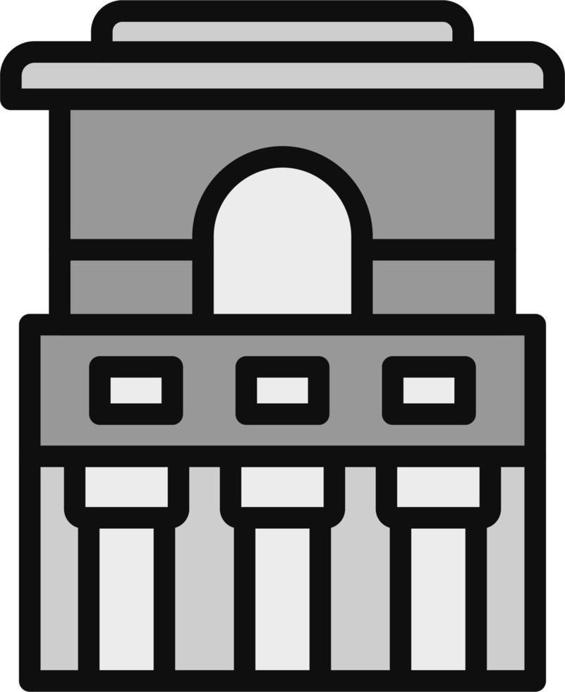 Tempel von das Freskenlinie Vektor Symbol