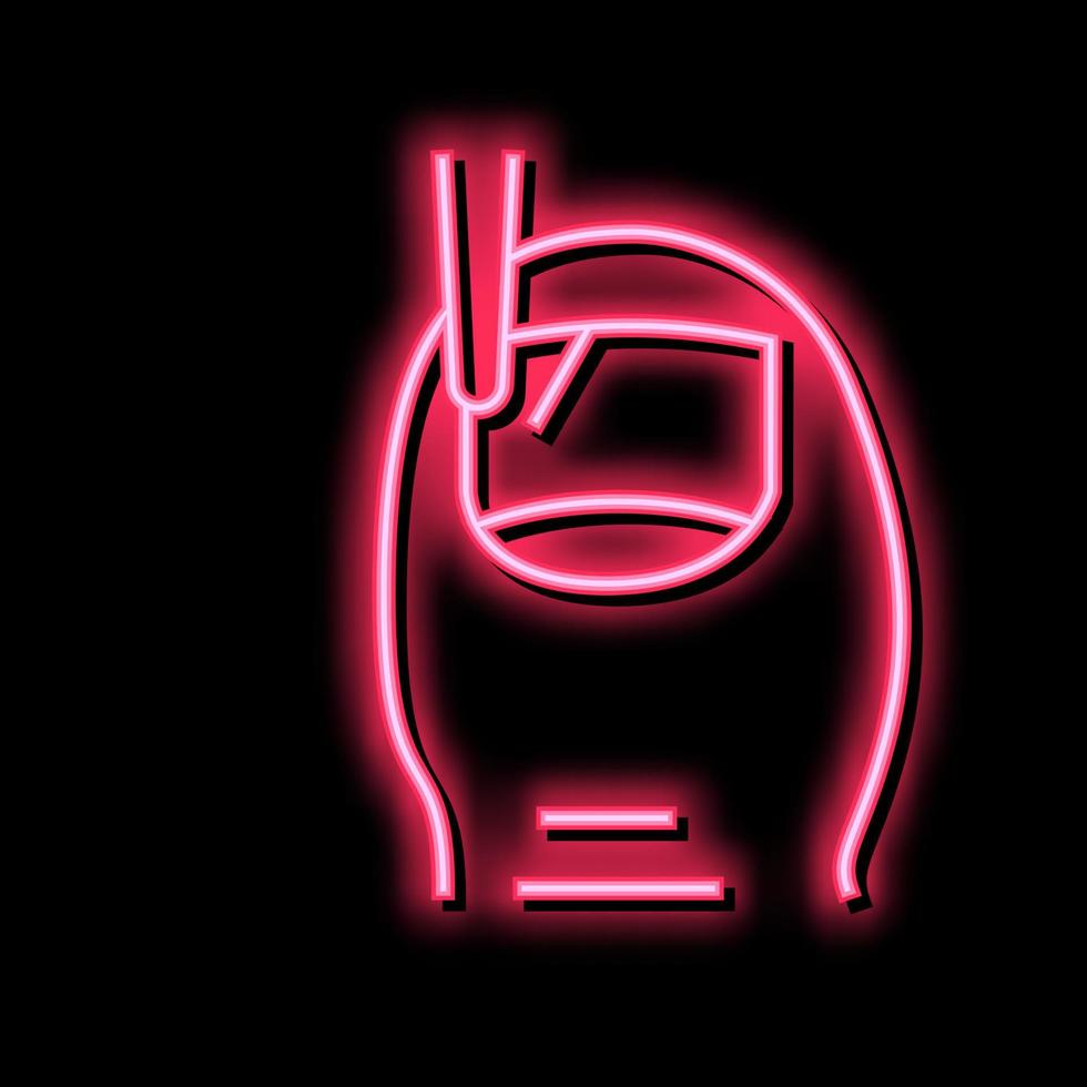 chirurgisch Intervention medizinisch Therapie Neon- glühen Symbol Illustration vektor