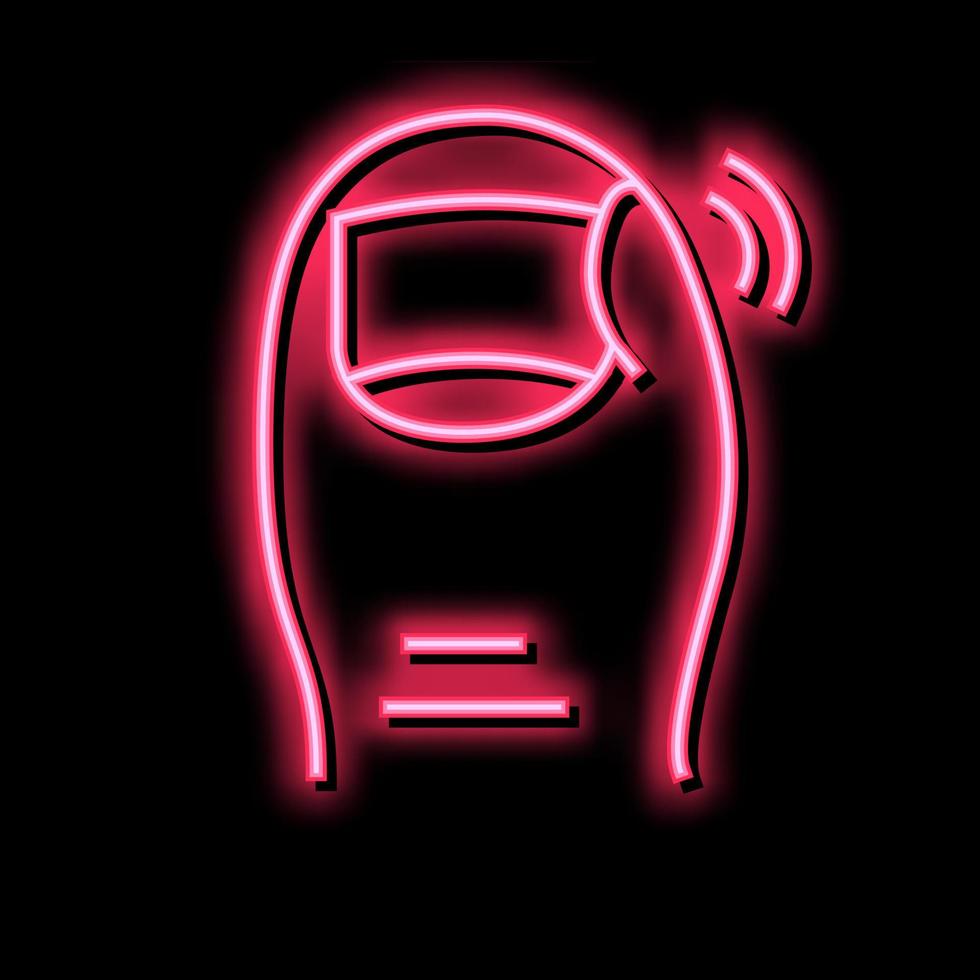 eingewachsen Nagel Schmerzen Neon- glühen Symbol Illustration vektor