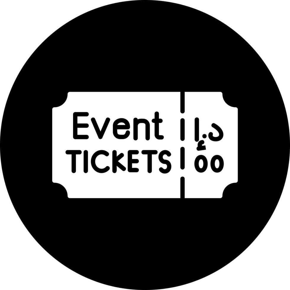 Veranstaltung Fahrkarte Vektor Symbol