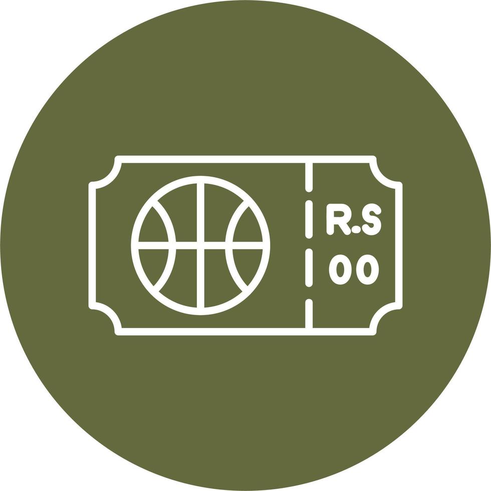 Basketball Fahrkarte Vektor Symbol