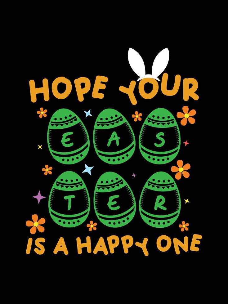 Ostern Tag Typografie Ei Beschriftung T-Shirt Design Urlaub Gruß süß Hase Vektor Kunst