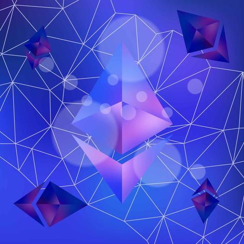 ethereum nätverk bakgrund vektor