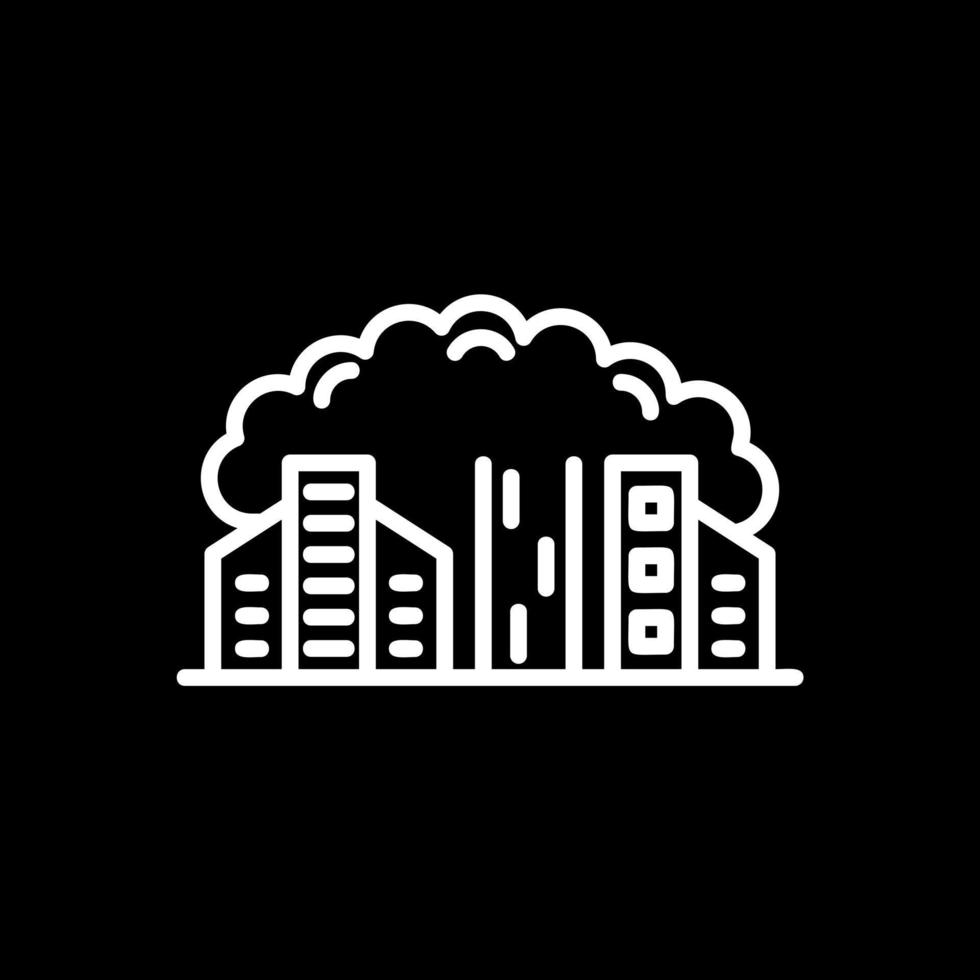 Vektor-Icon-Design für die Umweltverschmutzung in der Stadt vektor