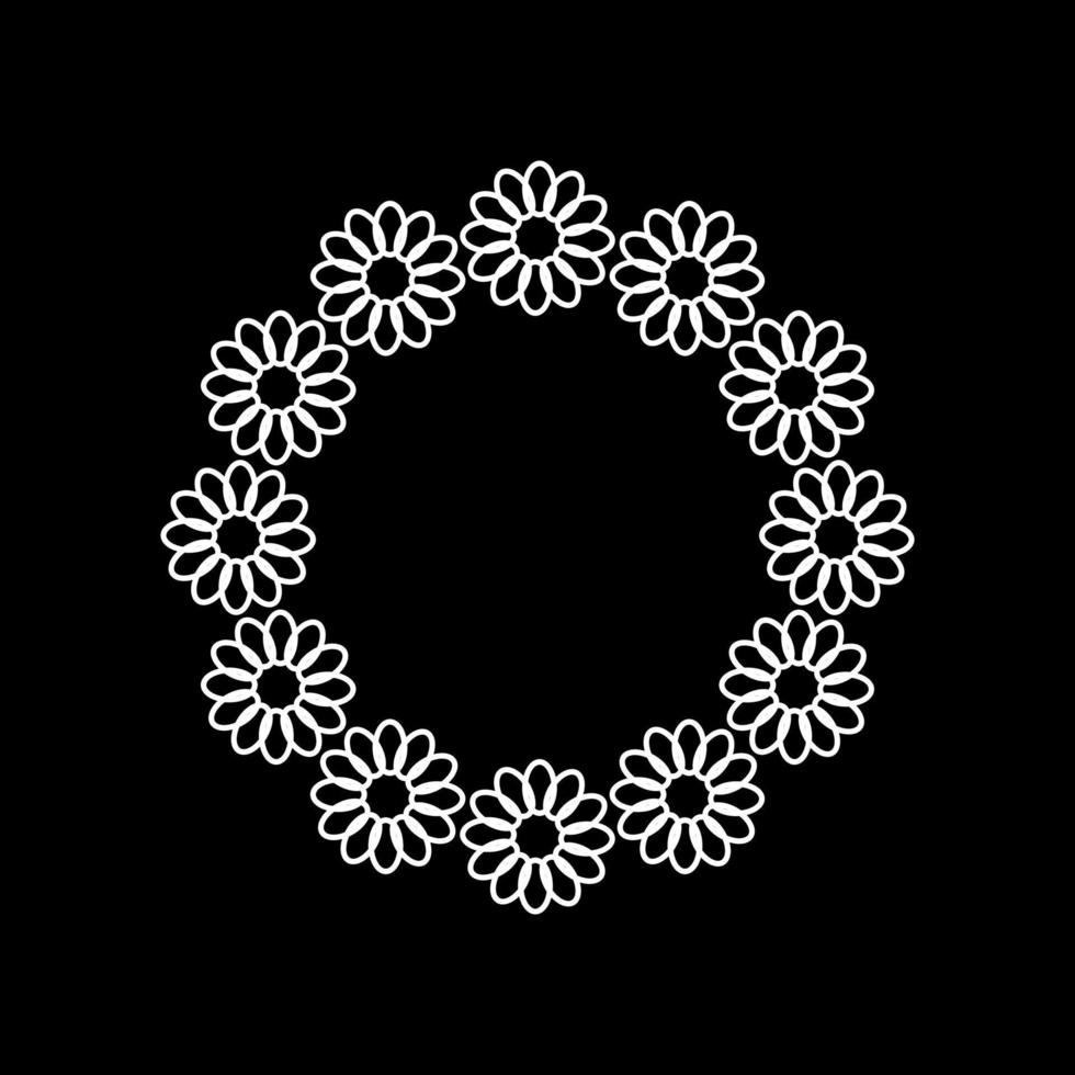 Blumen Kreis rahmen. Rand Frühling Ornament. Blumen- Kranz Logo. März 8 Postkarte Element. vektor