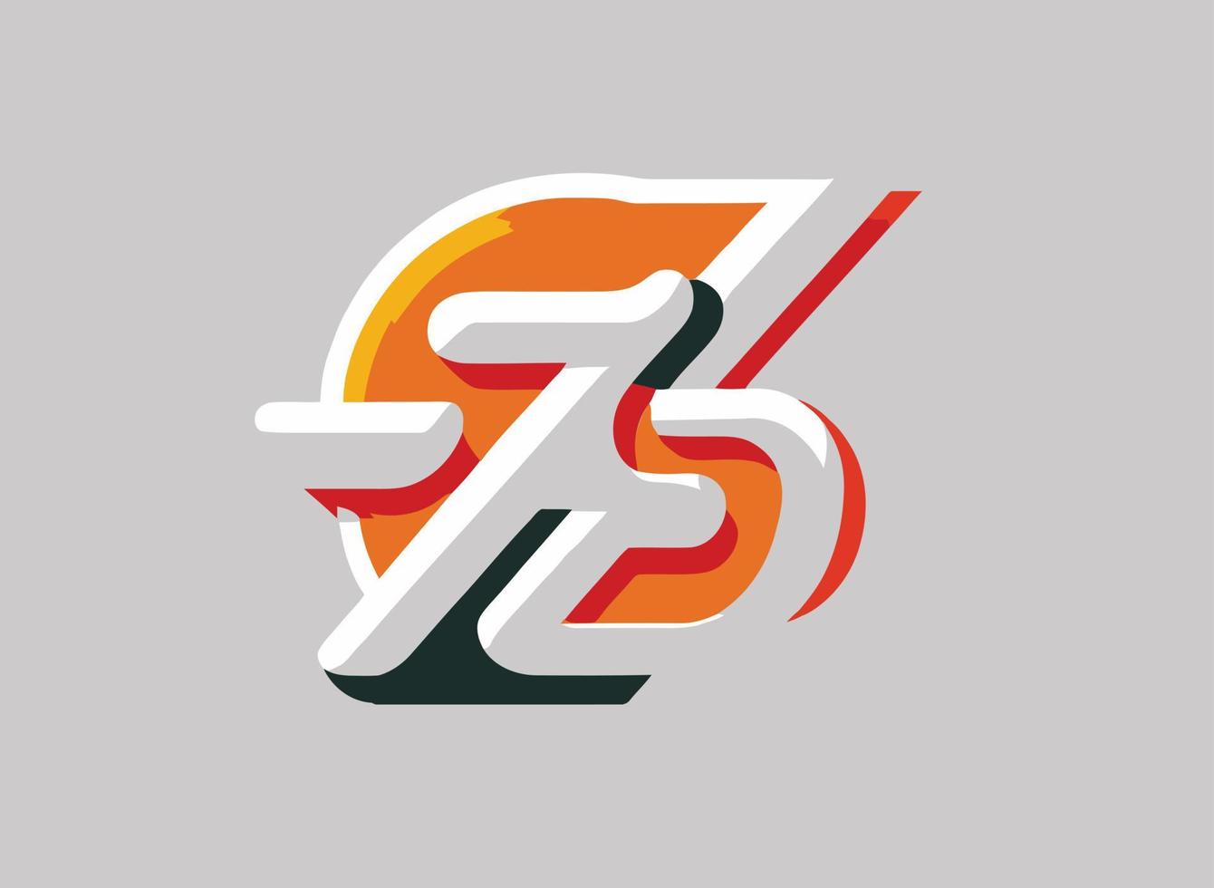 zas Brief Initiale Logo vektor