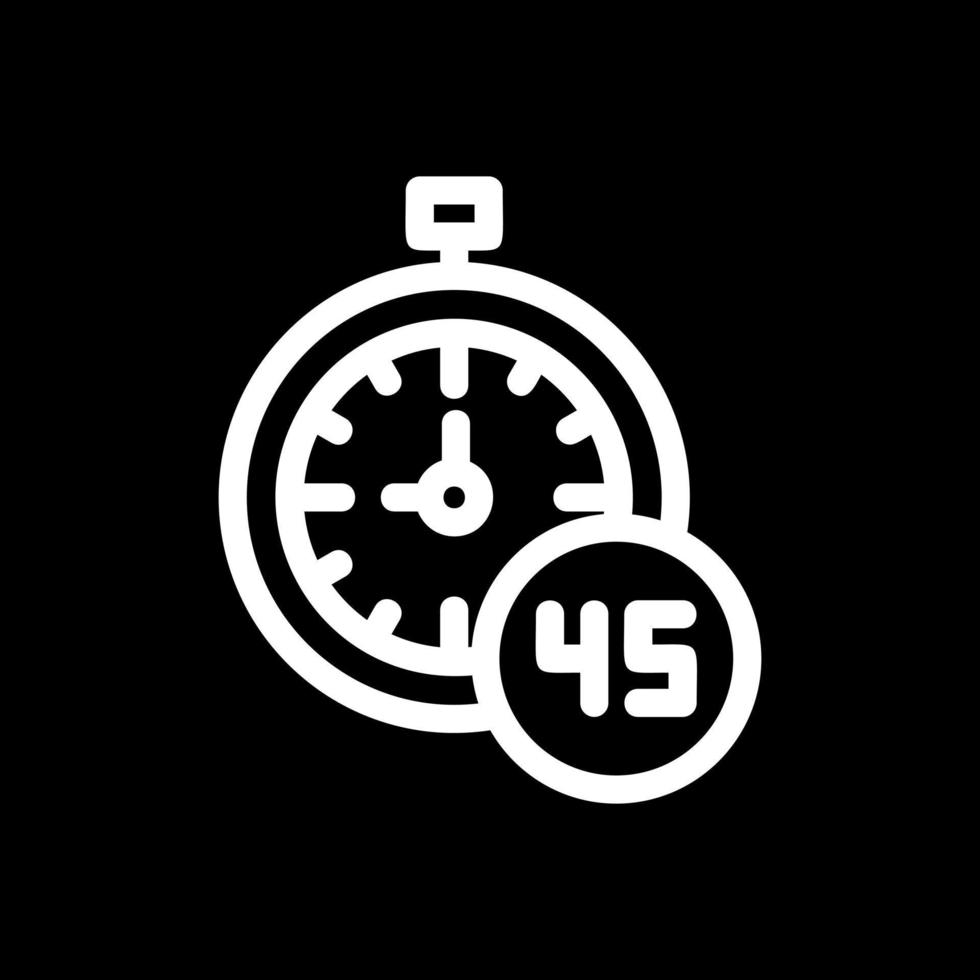 45 Minuten Vektor-Icon-Design vektor