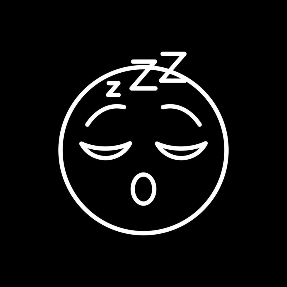 sovande ansikte vektor ikon design