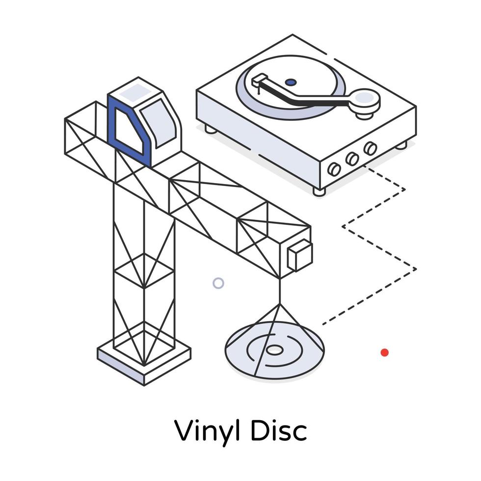 trendig vinyl skiva vektor