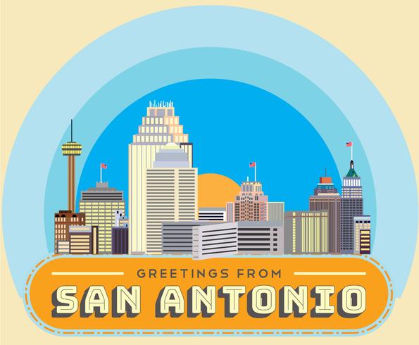 Grüße aus San Antonio Vector