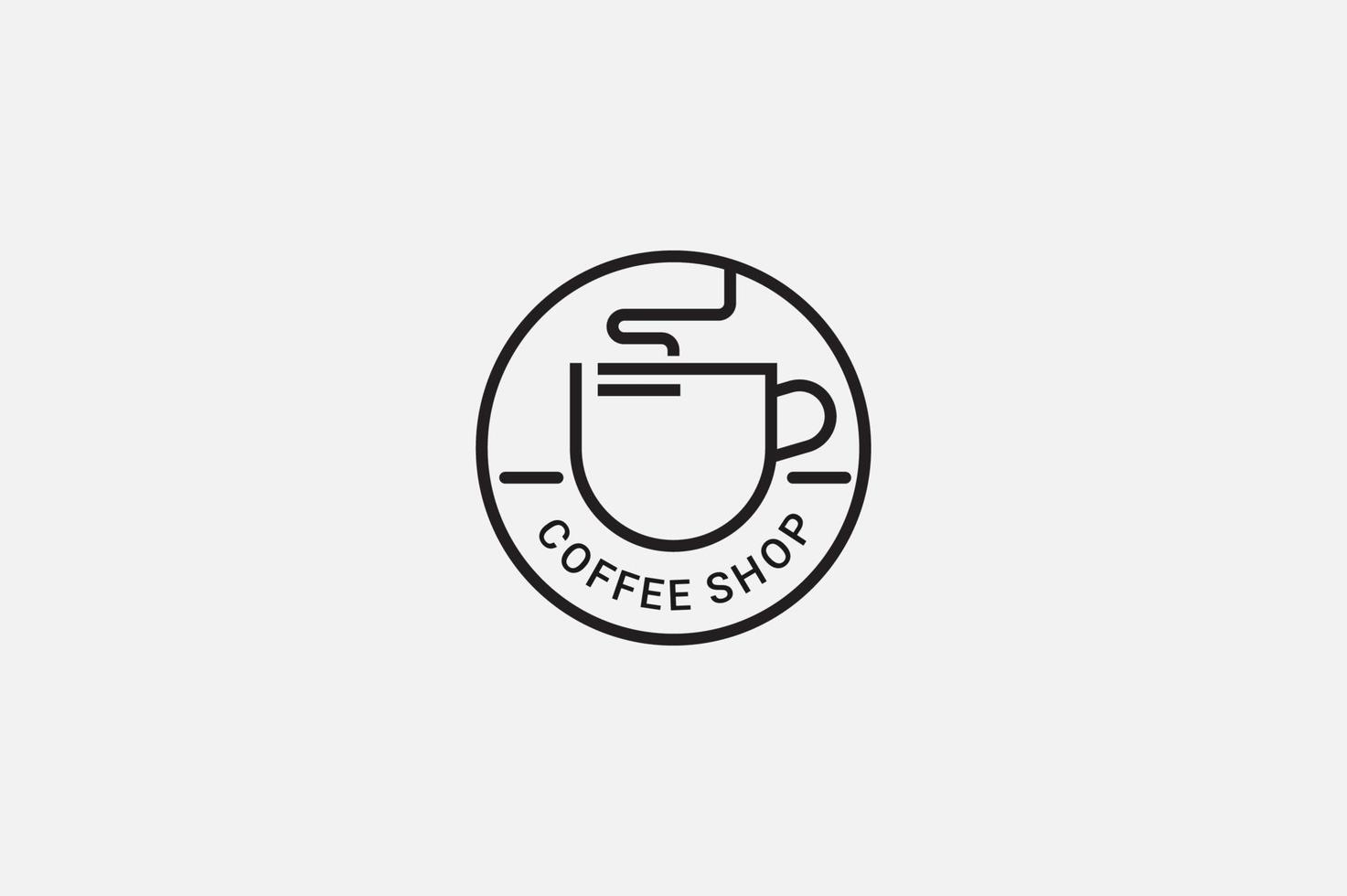 varm kaffe logotyp design mall. minimal kaffe logotyp design med kopp vektor