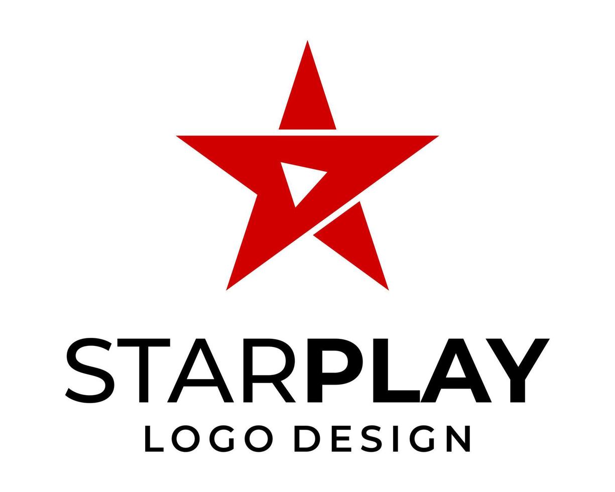 Star und Video abspielen Symbol Logo Design. vektor