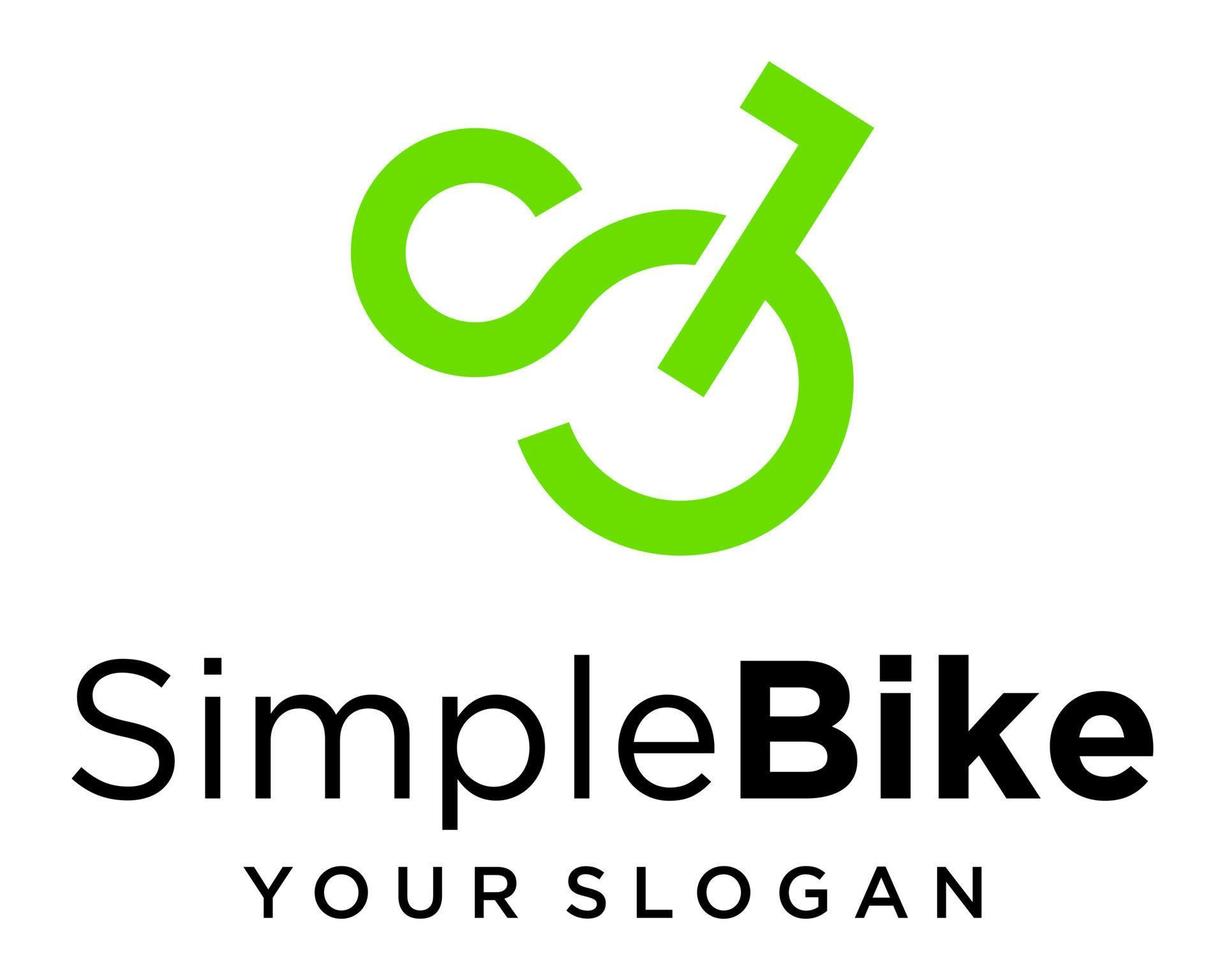 Brief s Monogramm Fahrrad Sport Logo Design. vektor