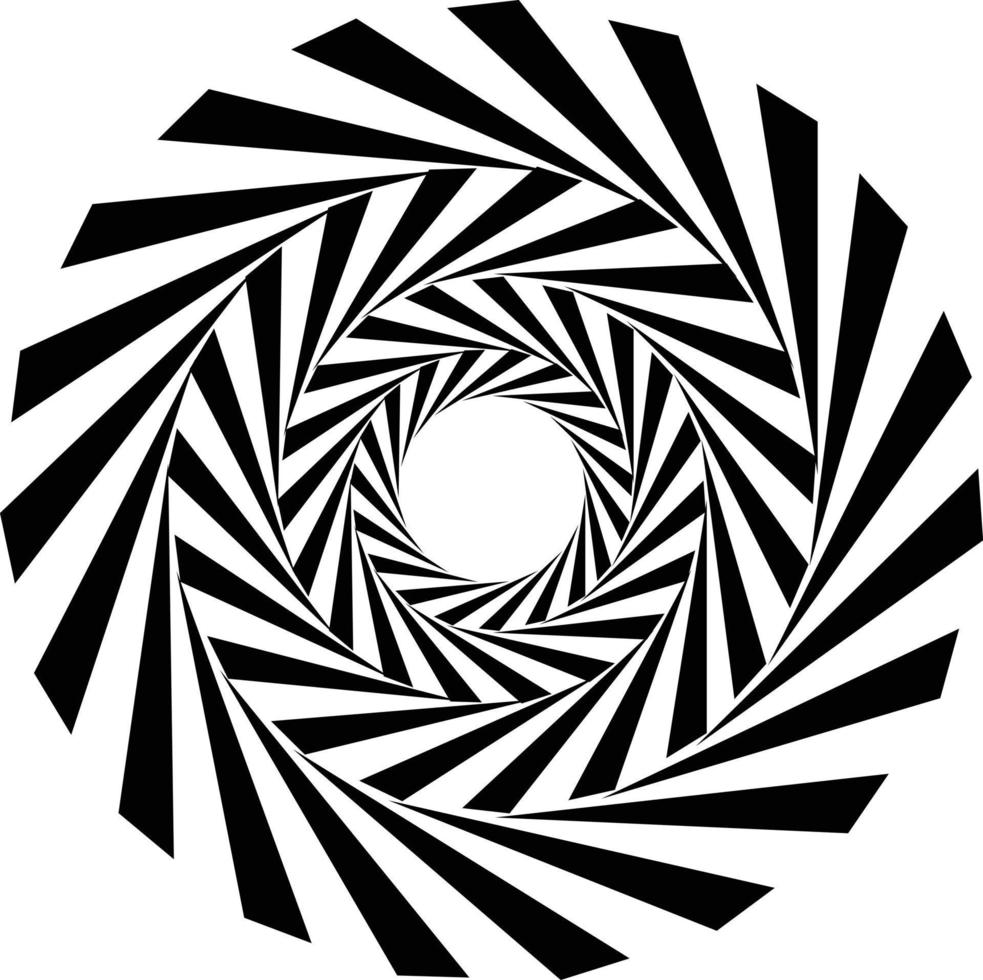 Spiral- Illusion Strudel Wirbel Bewegung Muster Design. vektor