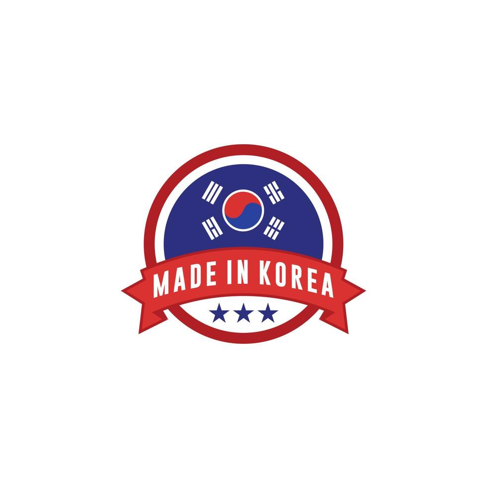 gemacht im Korea Symbol, Flagge Kreis Vektor Symbol Illustration