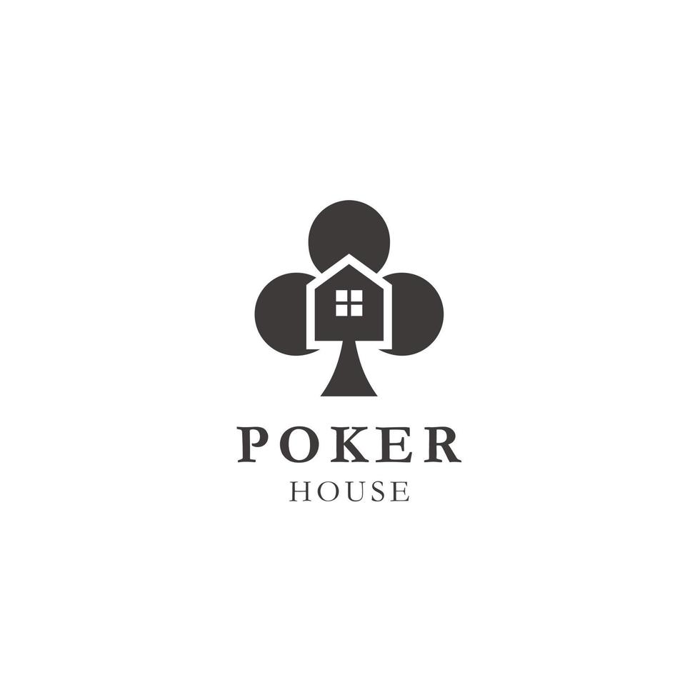 Poker Haus Logo Vorlage Design Vektor