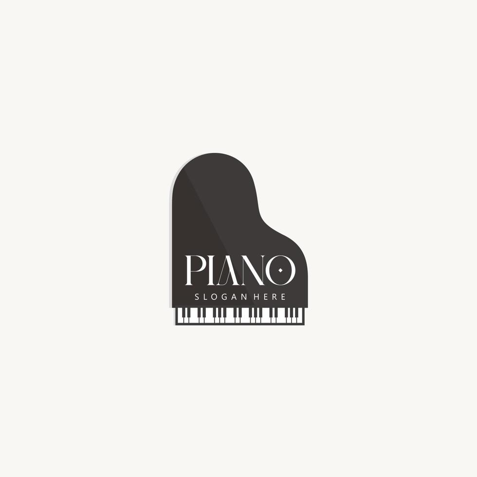 stor piano logotyp design mall design stil vektor