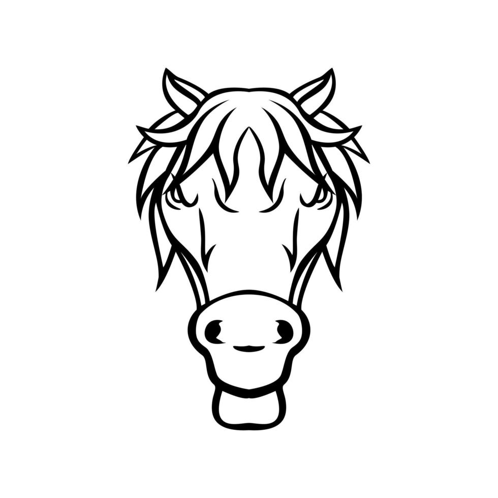 Pferd Kopf Symbol Illustration Design vektor