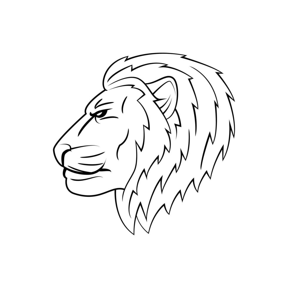lejon huvud symbol illustration design vektor