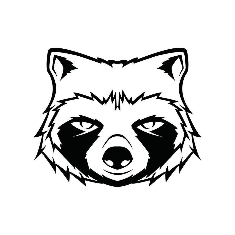 Waschbär Kopf Symbol Illustration Design vektor