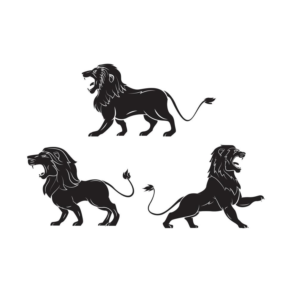 Löwen einstellen Sammlung tätowieren Illustration vektor
