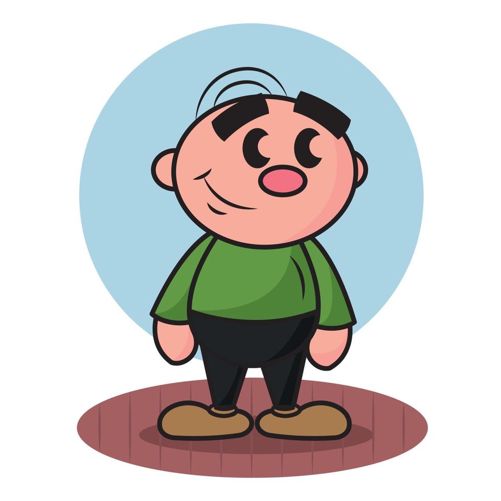 isoliert farbig glücklich Junge traditionell Karikatur Charakter Vektor Illustration