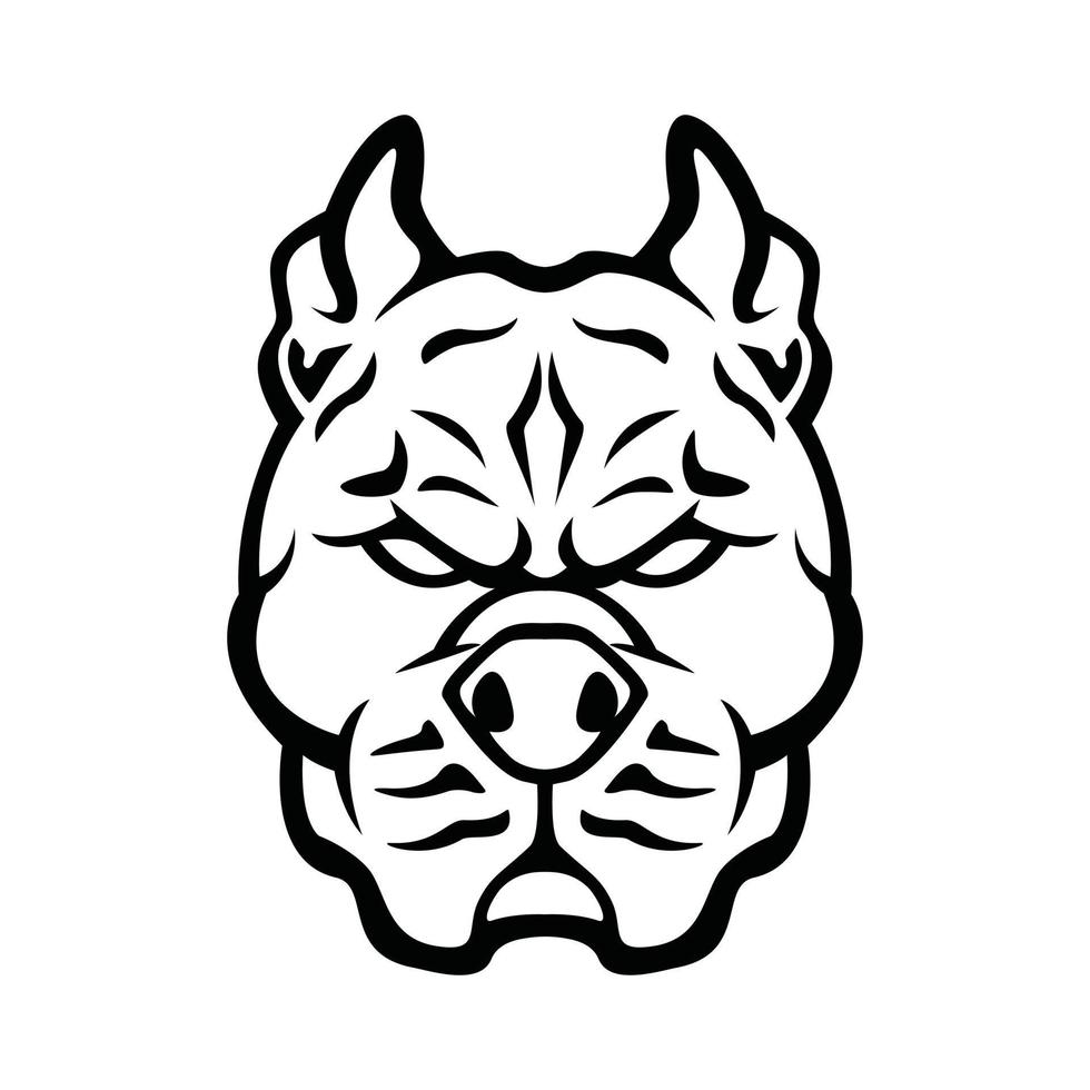 stark Hund Kopf Symbol Illustration Design vektor
