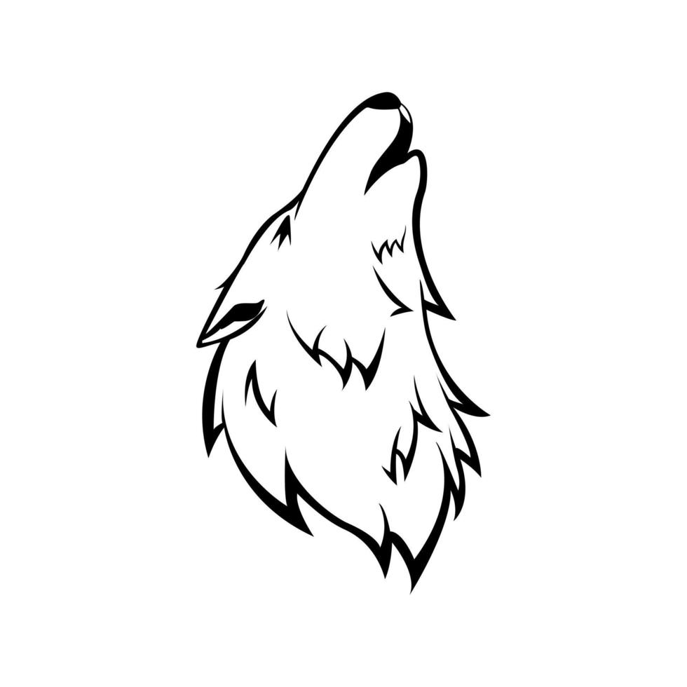Wolf Kopf Symbol Illustration Design vektor