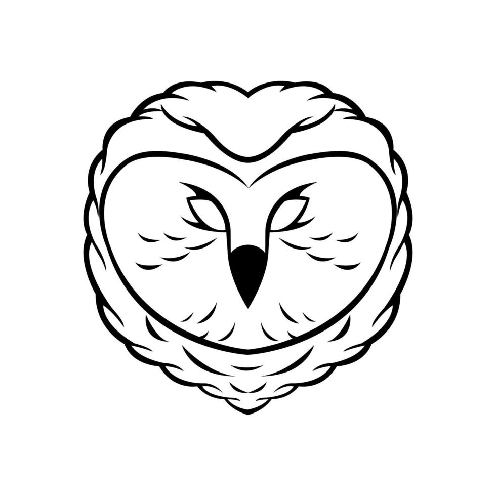 Uggla ansikte symbol illustration design vektor