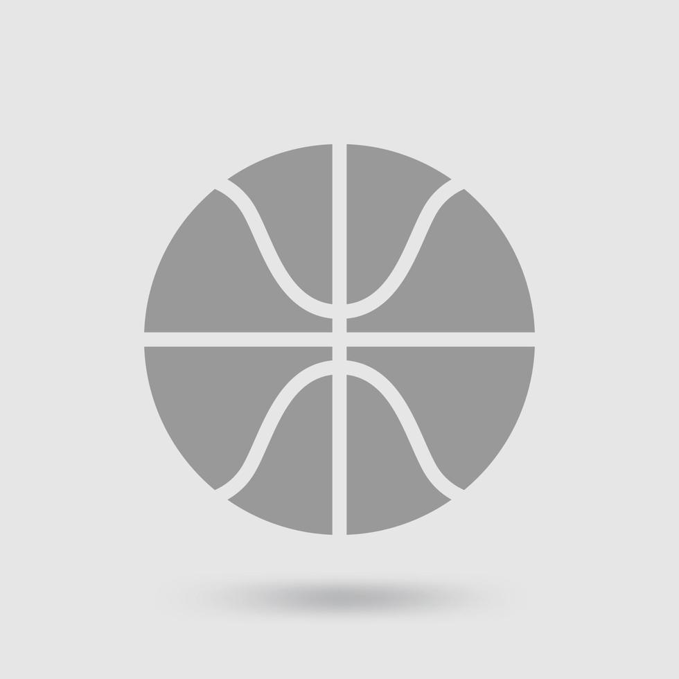Basketball-Ball-Symbol. Sportballzeichen und -symbol. Vektor. vektor