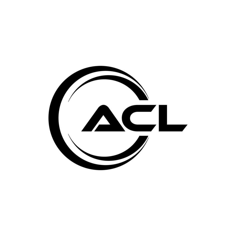 acl brev logotyp design i illustration. vektor logotyp, kalligrafi mönster för logotyp, affisch, inbjudan, etc.