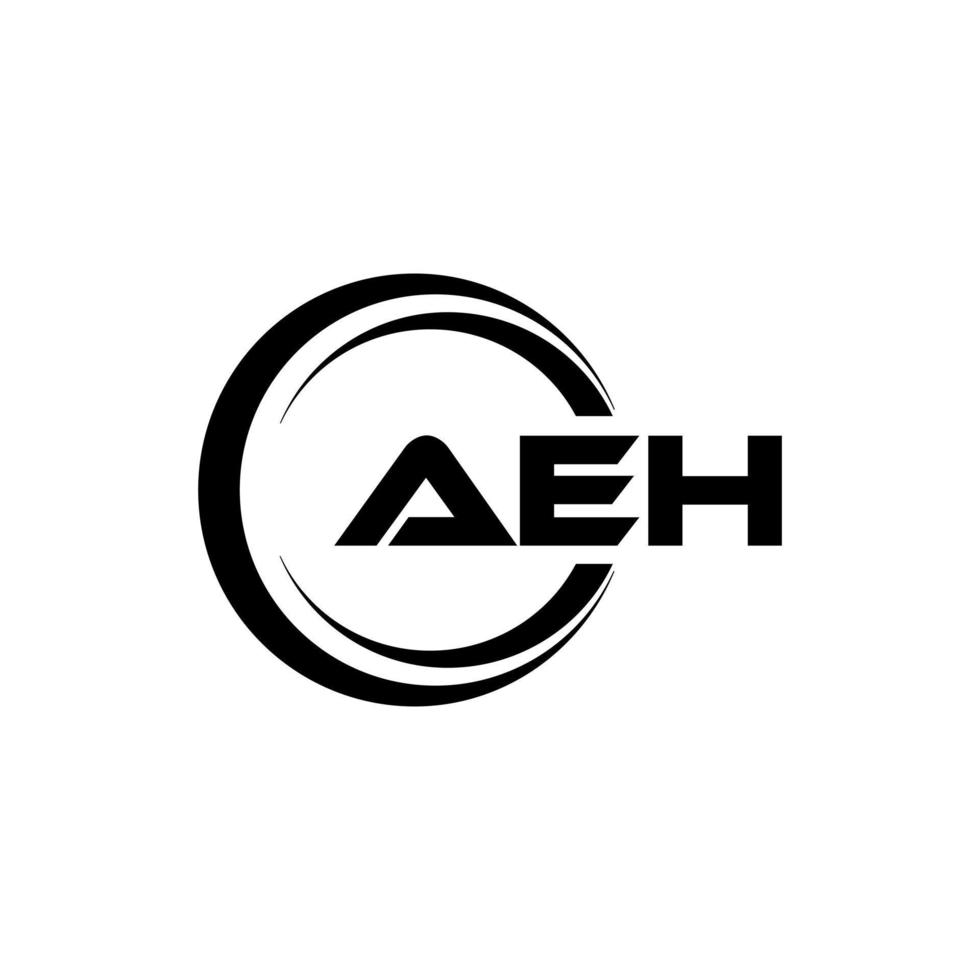 aeh brev logotyp design i illustration. vektor logotyp, kalligrafi mönster för logotyp, affisch, inbjudan, etc.