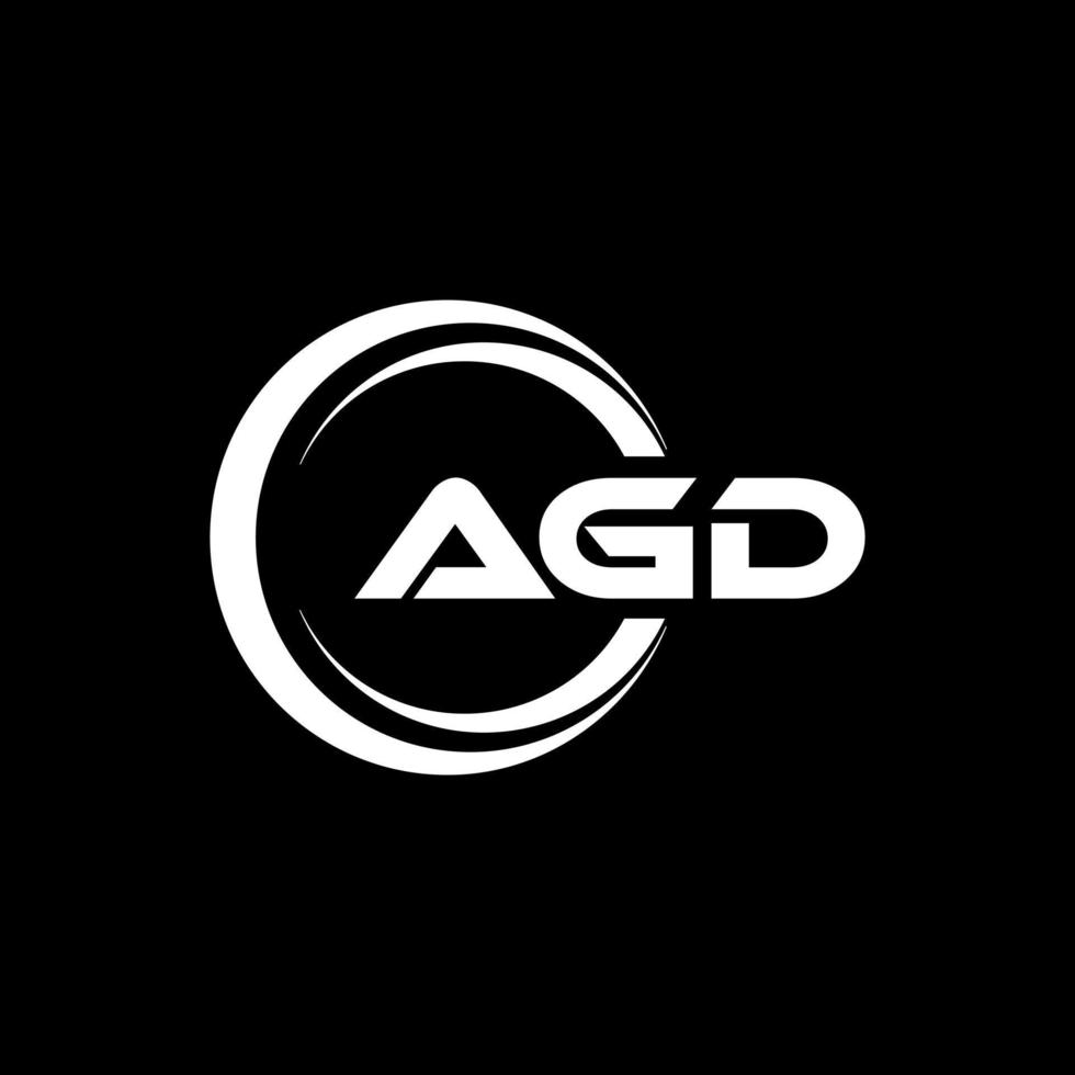 agd brev logotyp design i illustration. vektor logotyp, kalligrafi mönster för logotyp, affisch, inbjudan, etc.